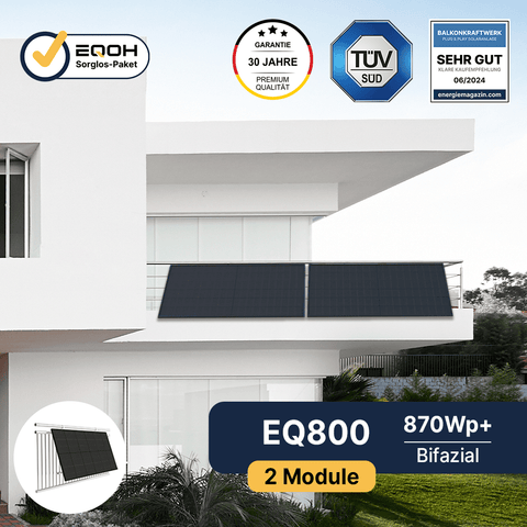 EQ800 Balkon Komplettpaket Bifazial (870Wp+)