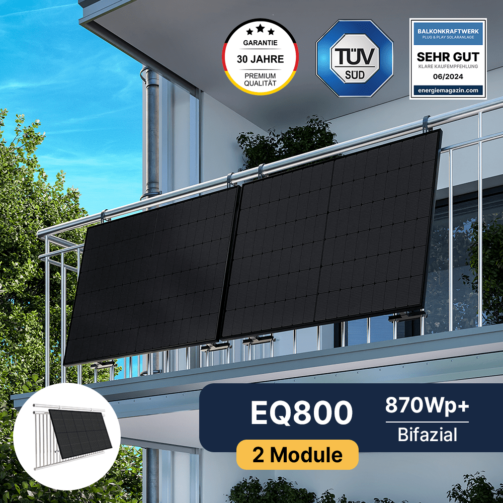 EQ800 Balkon Komplettpaket Bifazial (870Wp+)