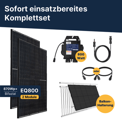 EQ800 Balkon Komplettpaket Bifazial (870Wp+)