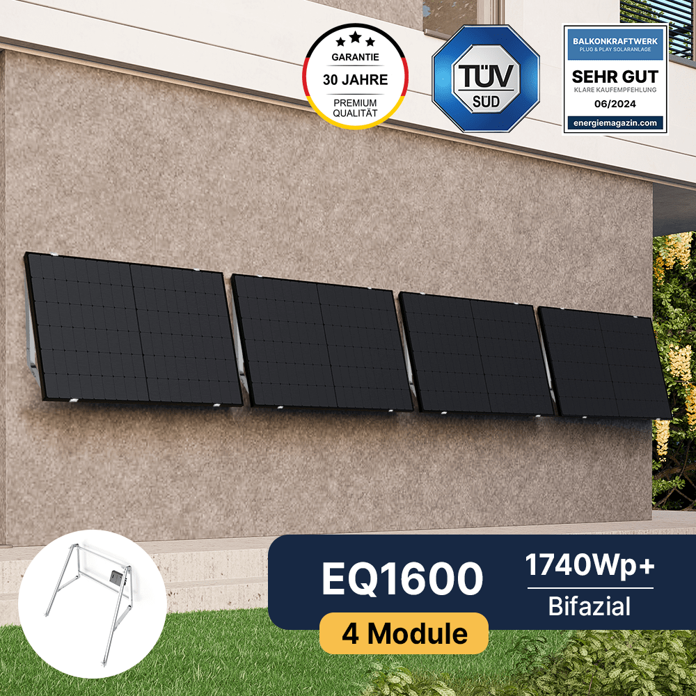 EQ1600 Fassade-Premium Komplettpaket Bifazial (1740Wp+)