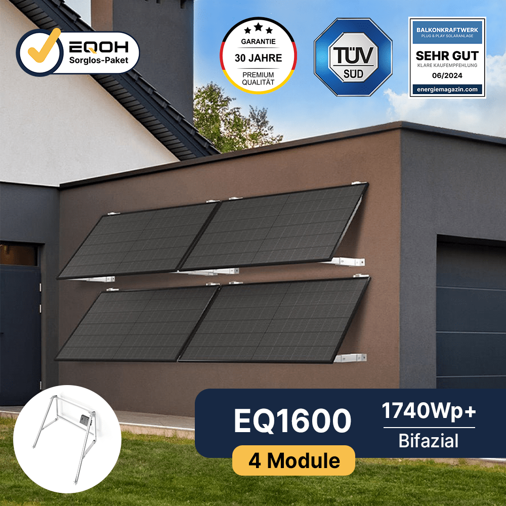 EQ1600 Fassade-Premium Komplettpaket Bifazial (1740Wp+)