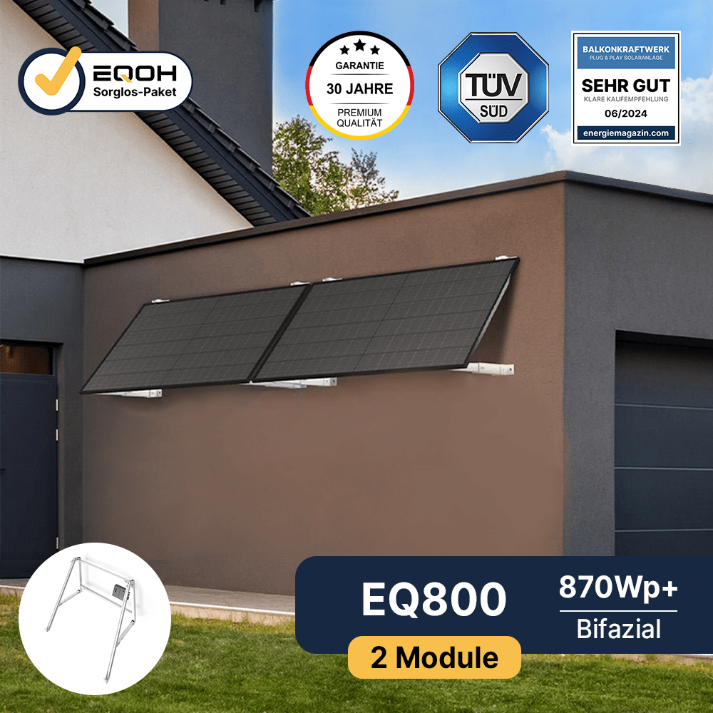 EQ800 Fassade-Premium Komplettpaket Bifazial (870Wp+)