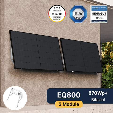 EQ800 Fassade-Premium Komplettpaket Bifazial (870Wp+)