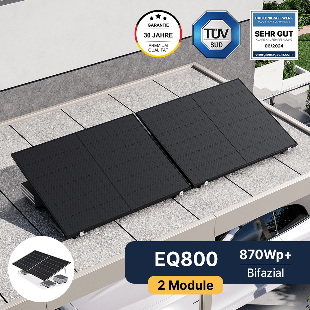 EQ800 Flachdach Komplettpaket Bifazial (870Wp+)